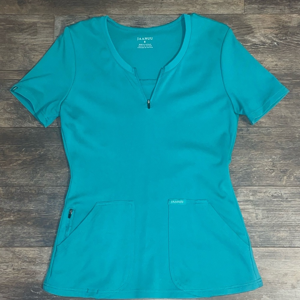 Jaanuu scrub set limited edition surgical green yoga pant slimming scrub top